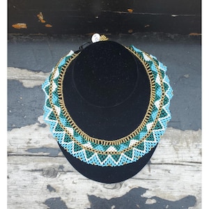 Beaded Necklace, Choker, Statement Necklace, Indigenous Made in Colombia