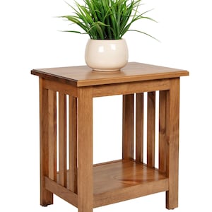 Handmade Mission Style Pine End Table, Amish Nightstand