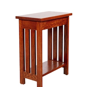 Handmade Amish Oak End Table: Michael's Stain, Mission Style