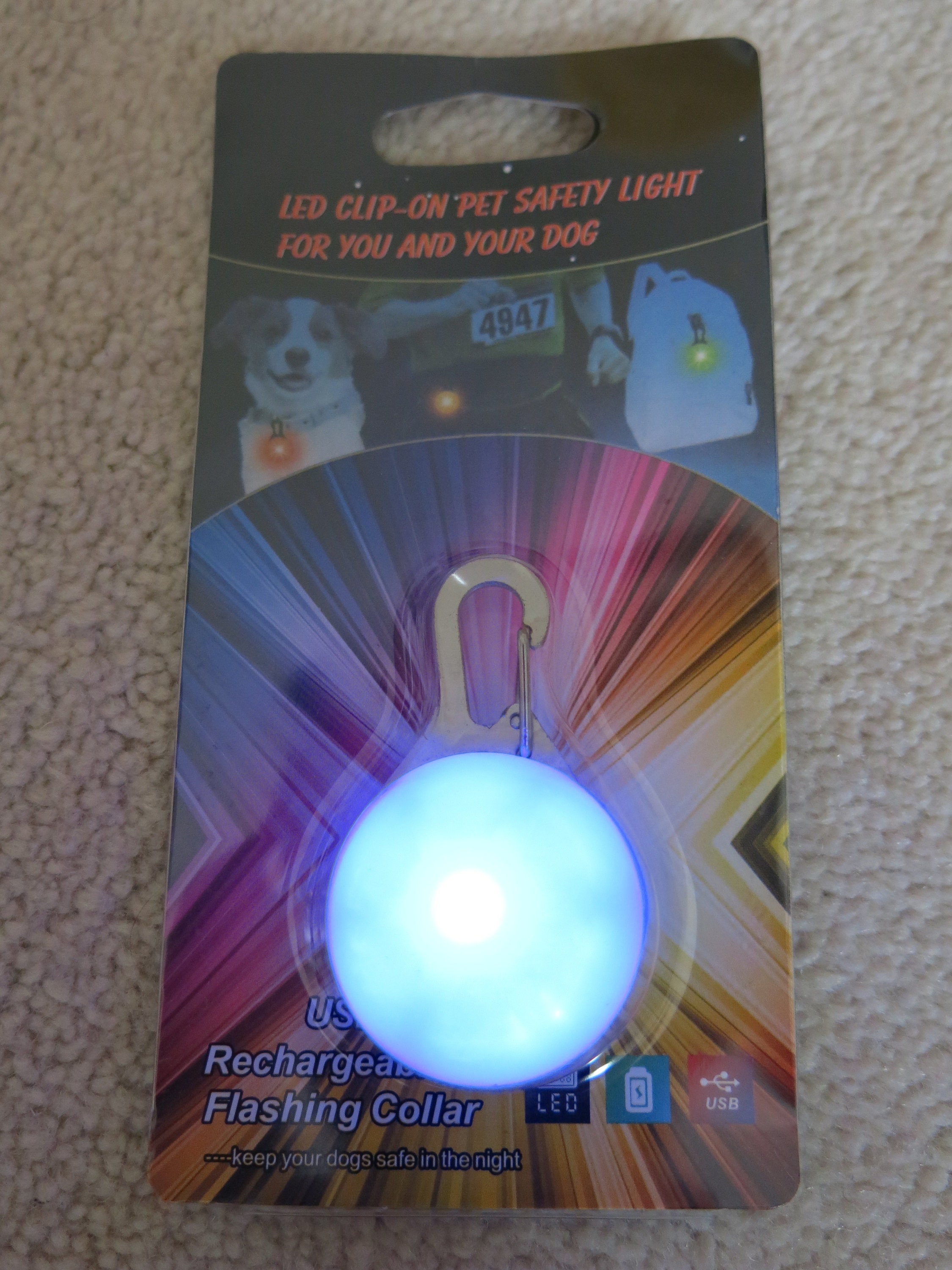 Round LED Tag Dog Light up Pendant Pet Puppy Flashing Collar Etsy UK