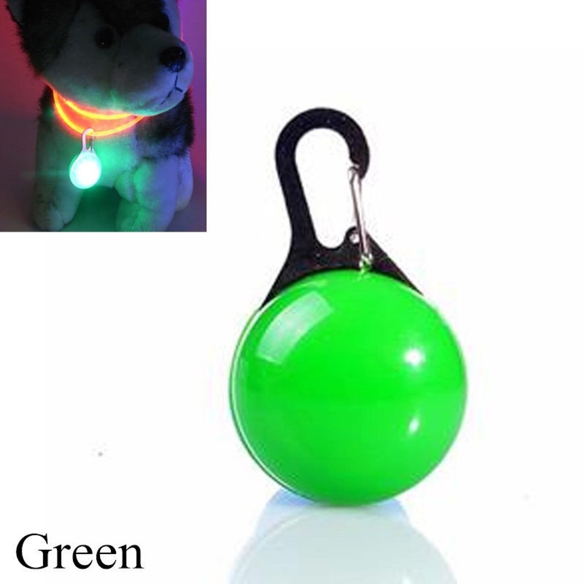 Round LED Tag Dog Light up Pendant Pet Puppy Flashing Collar Etsy UK