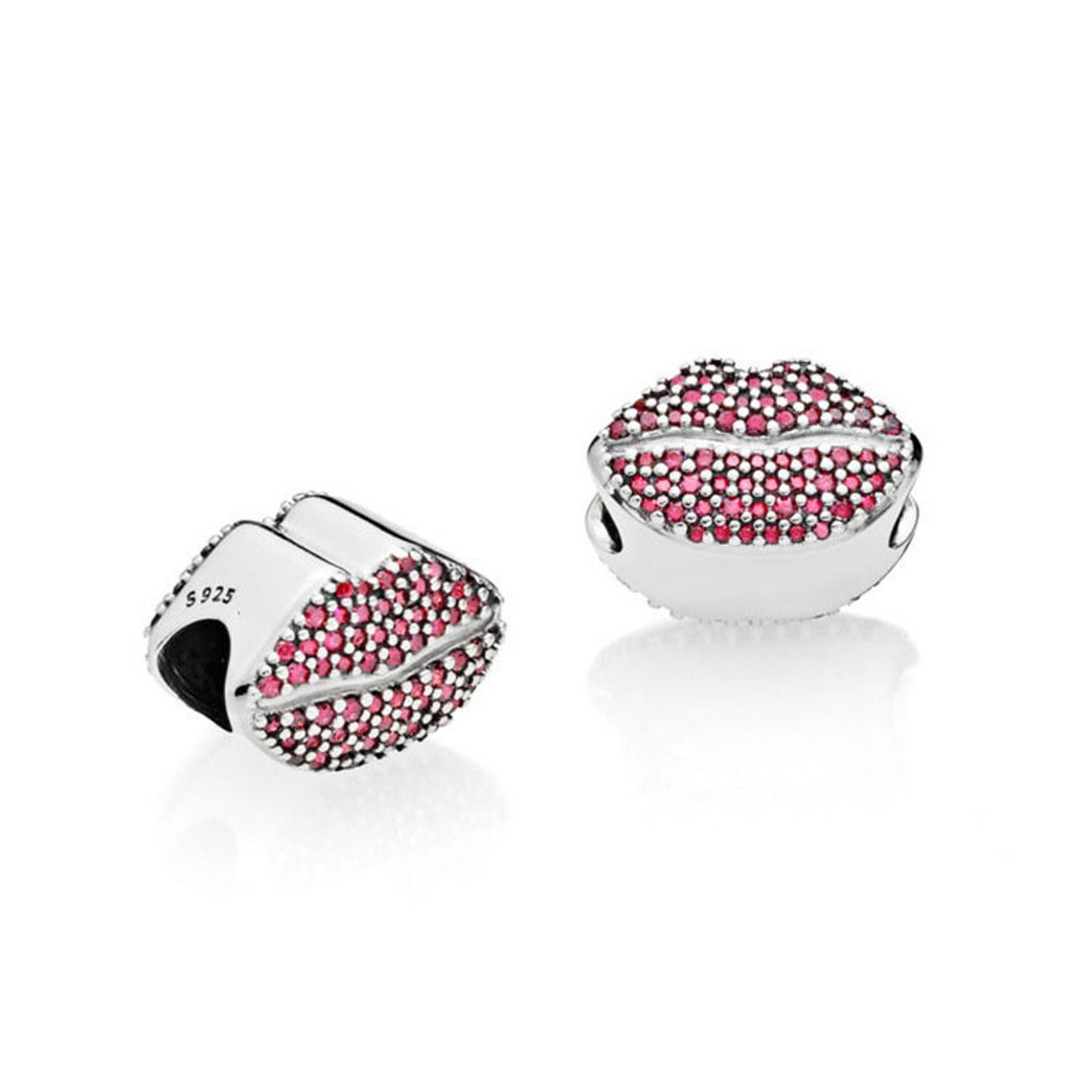 Pandora Bracelet With Pink Girlfriend Love Heart Valentines Themed