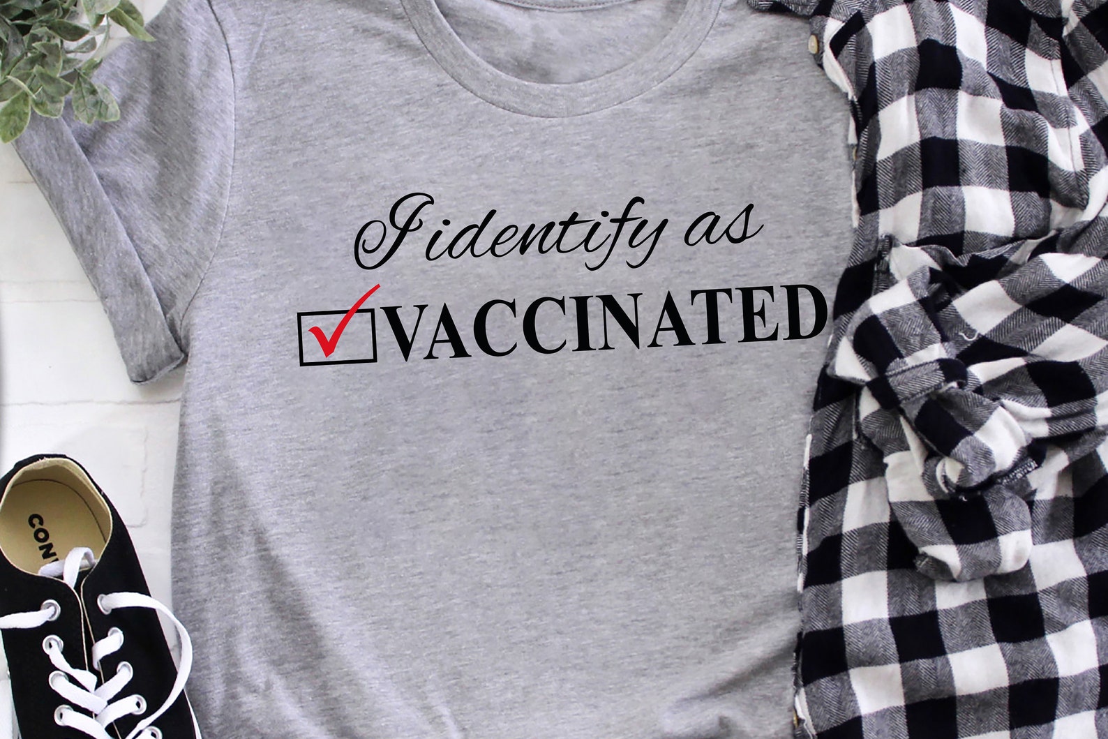 identify as vaccinated tshirt