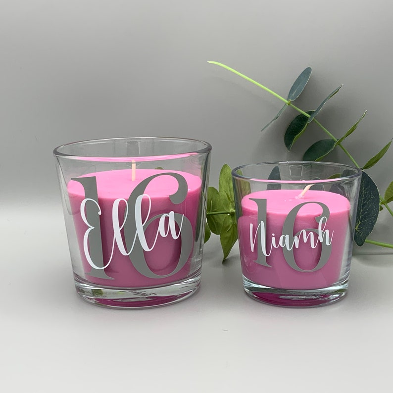 Milestone Birthday Candle Personalised Scented Candles Name Etsy UK