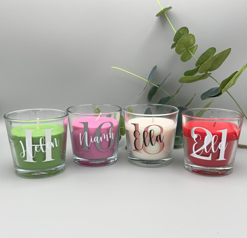 Milestone Birthday Candle Personalised Scented Candles Name Etsy UK