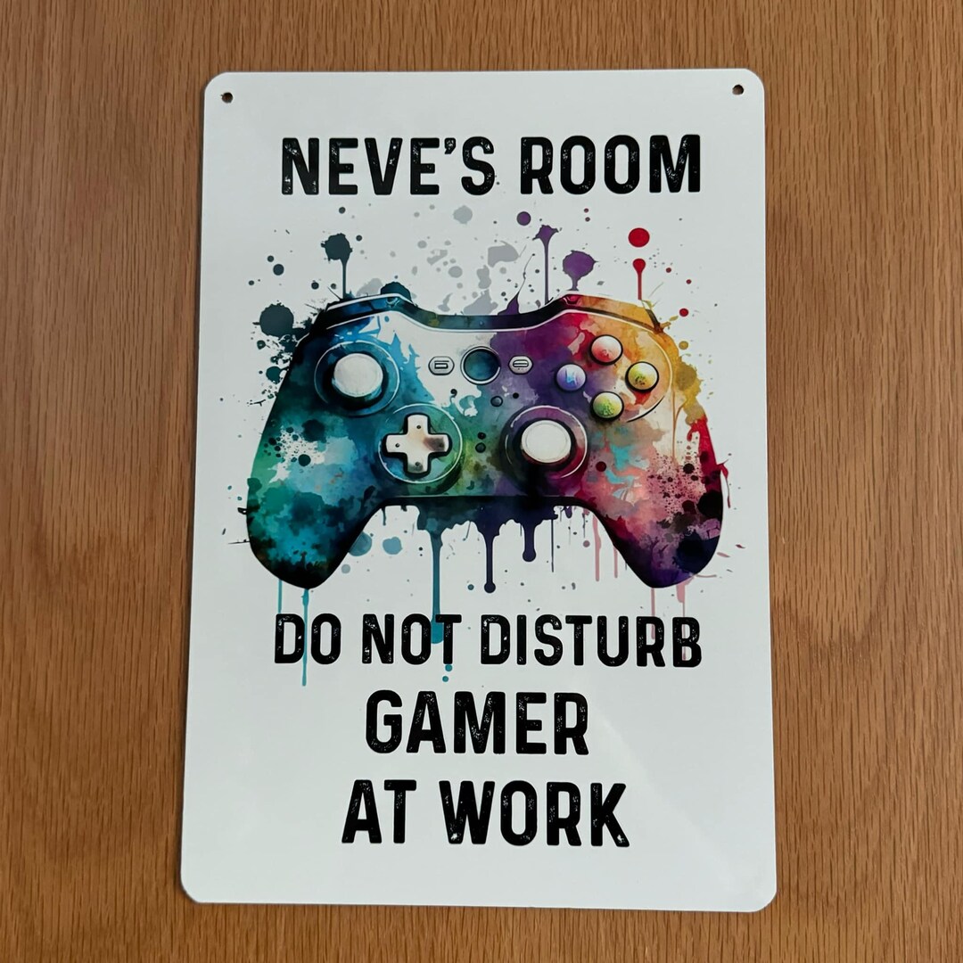 Gaming Bedroom Door Sign Personalize Your Play Space