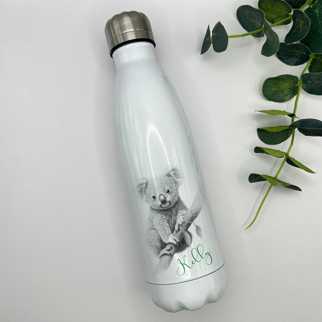 Personalised Koala Water Bottle, Double Walled Thermal Bottle, Koala