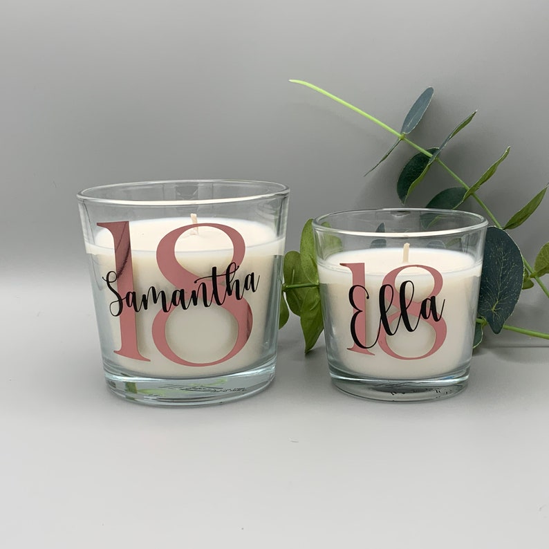 Milestone Birthday Candle Personalised Scented Candles Name Etsy