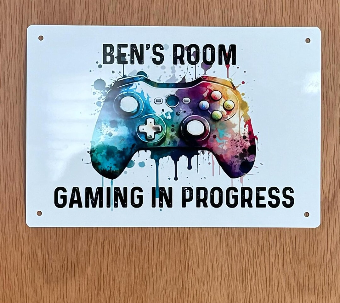 Personalised Bedroom Door Sign Gamer Door Sign Do Not Disturb Sign 