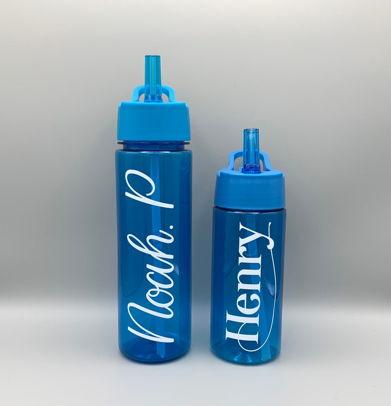Personalised Water Bottle for Back to School Blue Pink Etsy UK