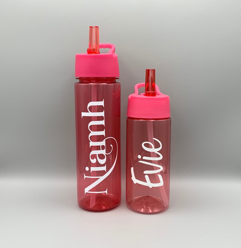 Personalised Water Bottle for Back to School Blue Pink Etsy UK
