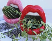 Succulent Cactus Pot Ceramic Plants Containers Big Lips Planter Home Office Decro Living Room Cigar Ashtray