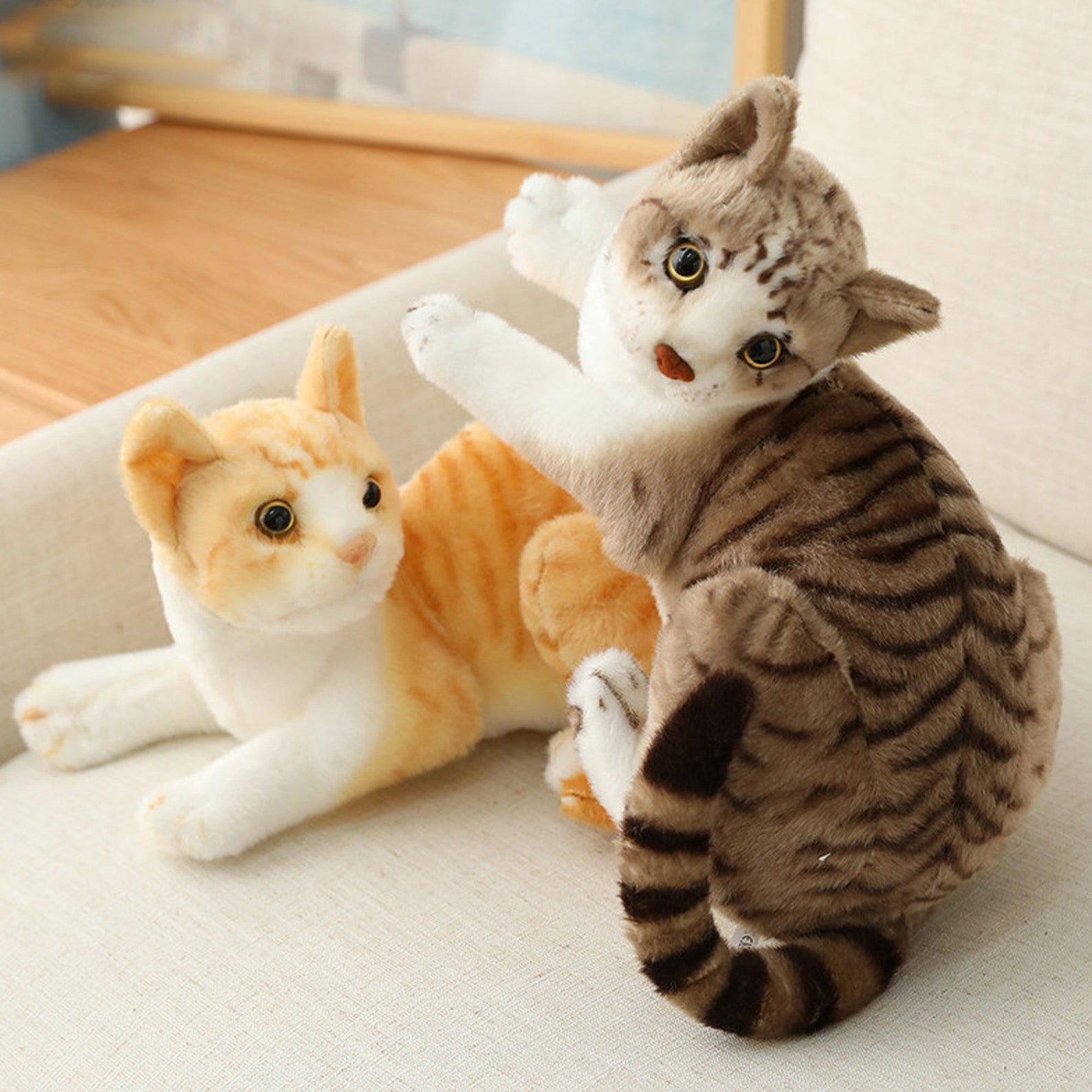 Cat Plush Toy Simulation Pillow Pet Toys for Children Animal Etsy