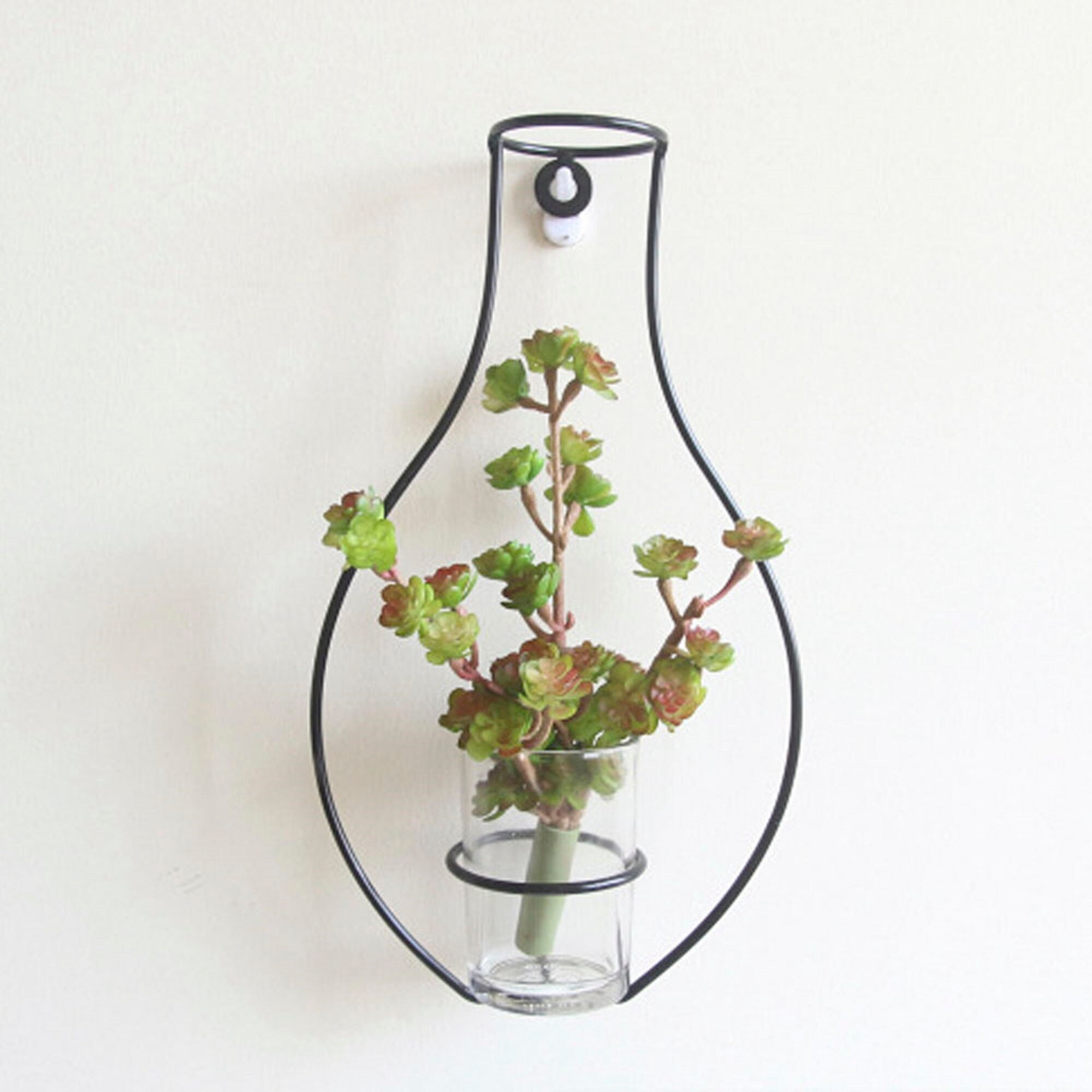 Iron Wall Hanging Vase Shelf Flower Pot Holder Home Storage Etsy
