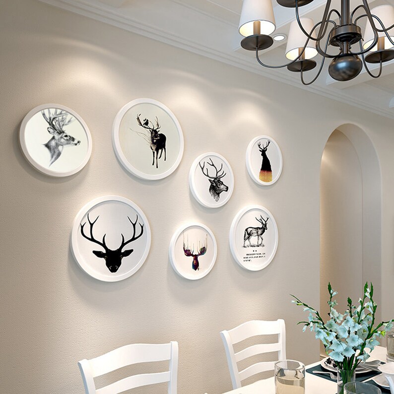 Round Photo Frame/diy Wooden Photo Frames/wall Mounted/room Etsy