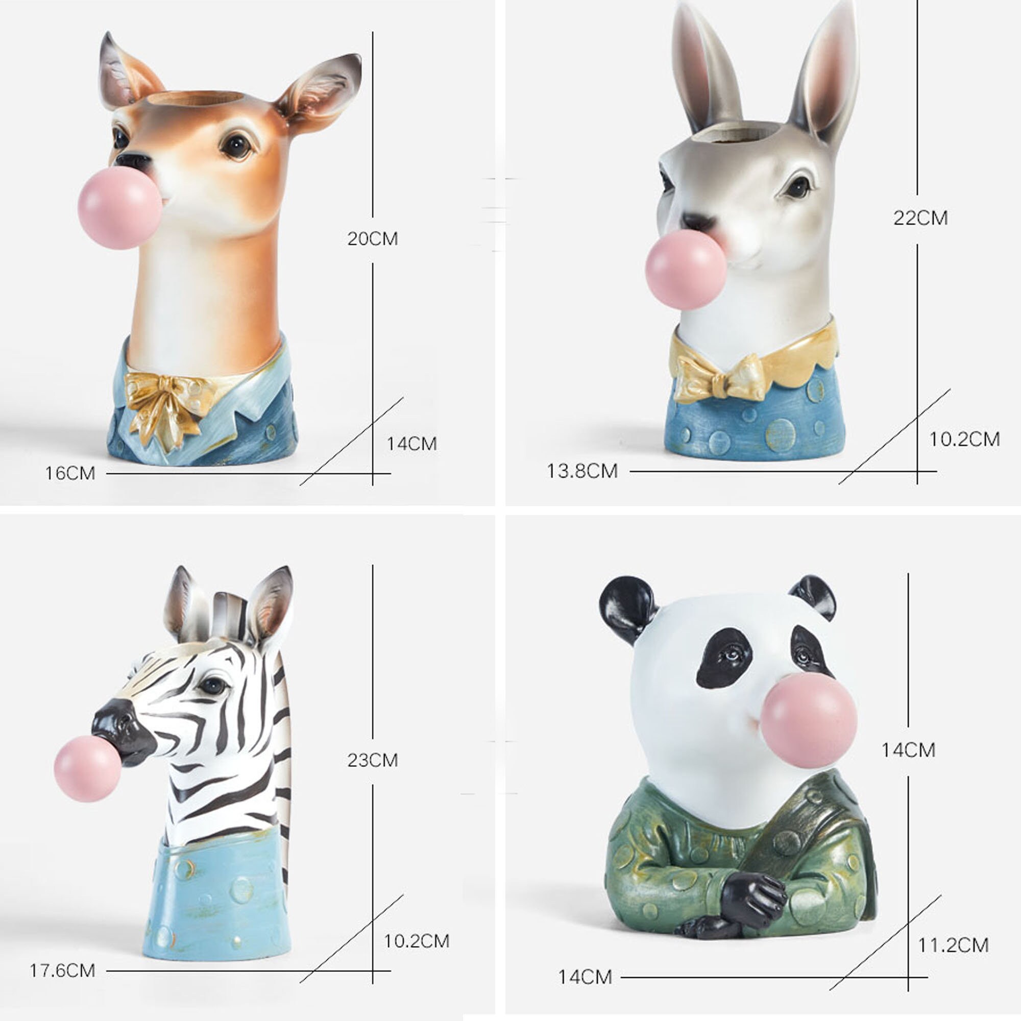 Creative Animal Head Shape Vases Planter Flower Vase Home Etsy