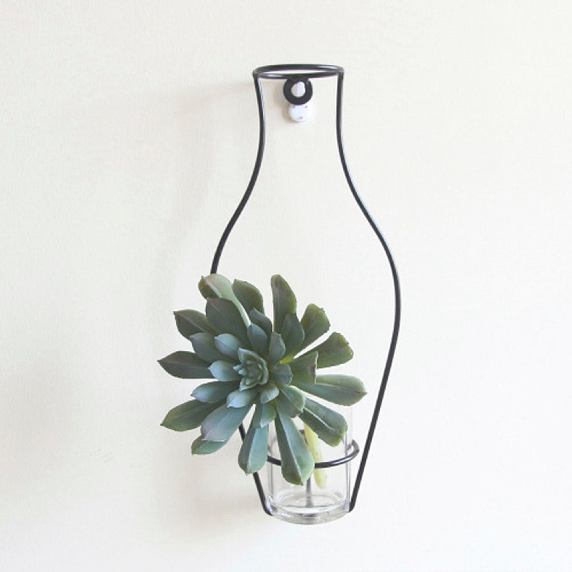 Iron Wall Hanging Vase Shelf Flower Pot Holder Home Storage Etsy