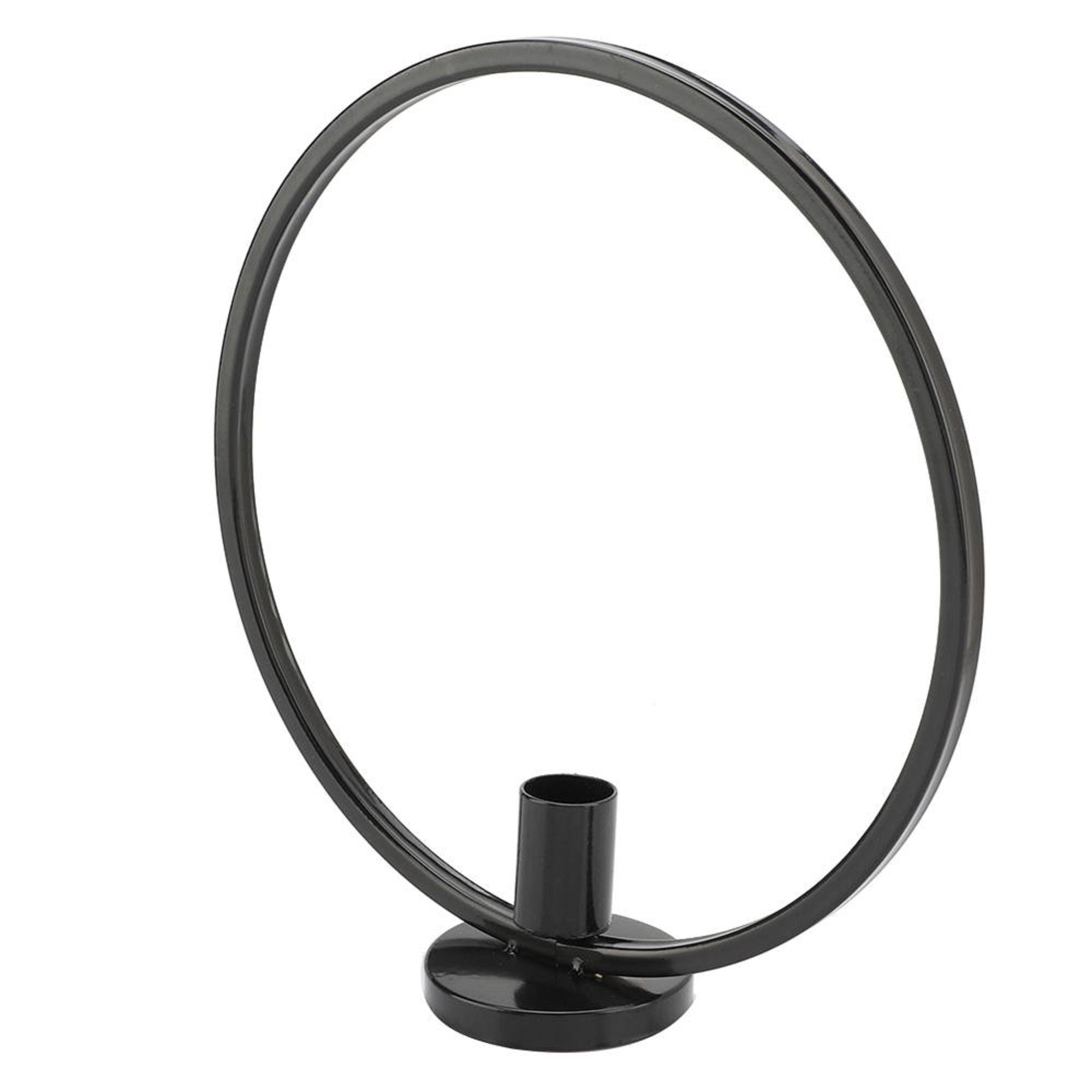 Round Circle Candle Holder Iron Candlestick Craft Desk Candle Etsy