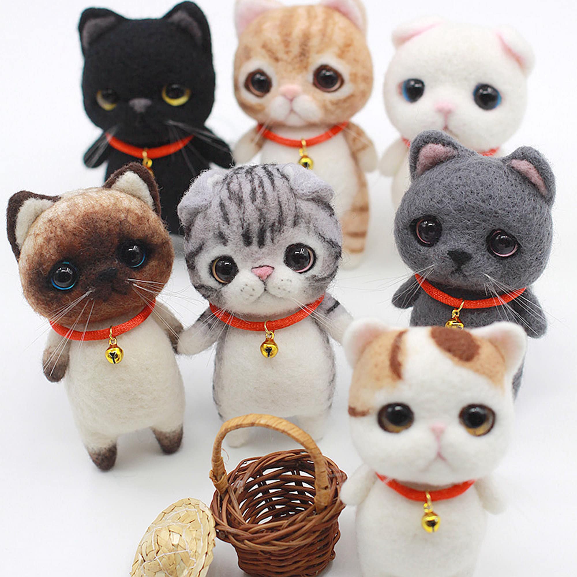 Cute Plush Sleeping Cats Doll Simulation Sound Kittens Shoe Toys Gift NT 