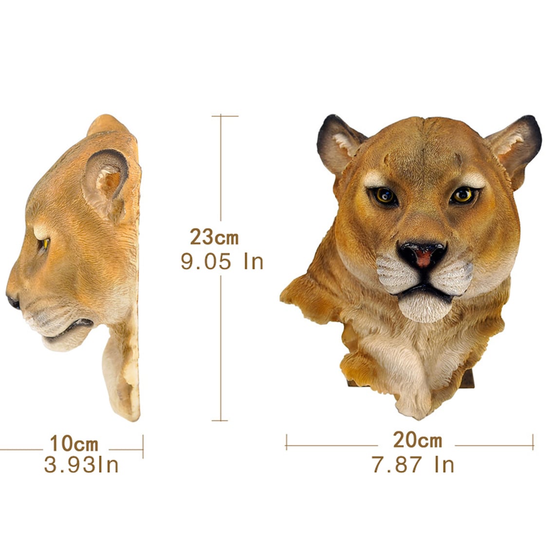 Wall Art Animal Head Wall Decoration Statues Room Bedroom Home Etsy