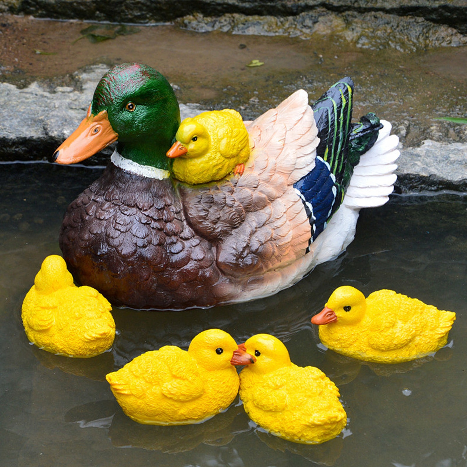 resin duck garden ornaments