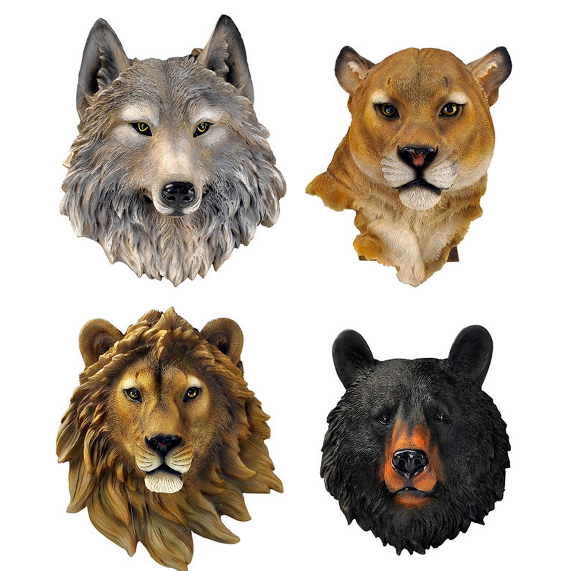 Wall Art Animal Head Wall Decoration Statues Room Bedroom Home Etsy