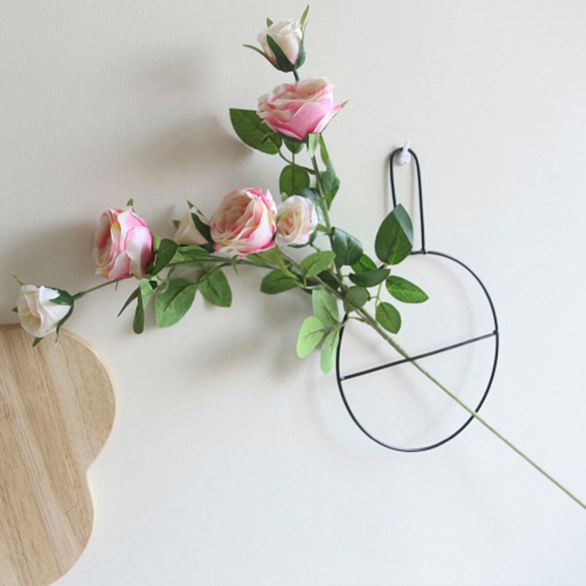 Iron Wall Hanging Vase Shelf Flower Pot Holder Home Storage Etsy