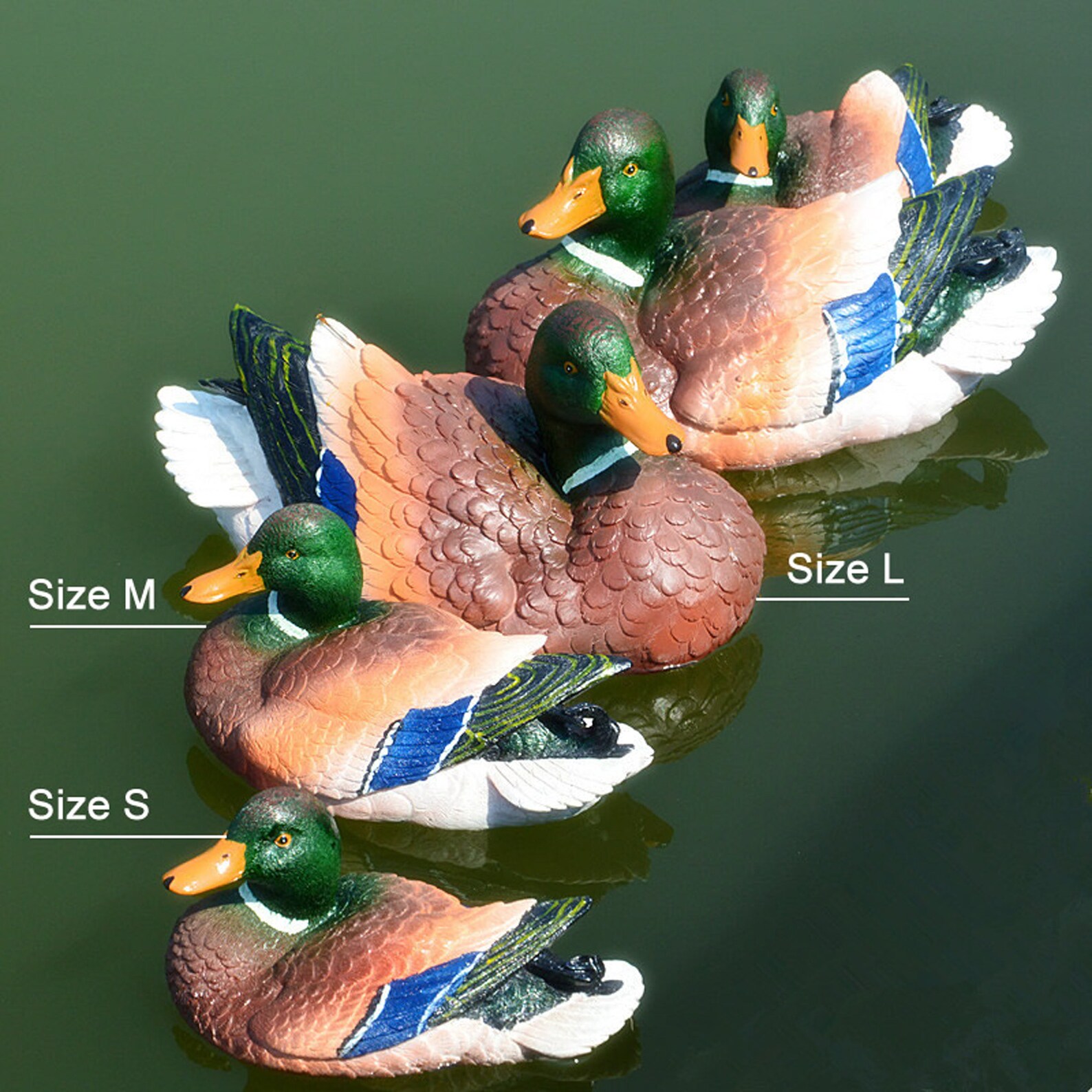 Garden Statues Cute Resin Floating Duck Statue Outdoor Garden Etsy