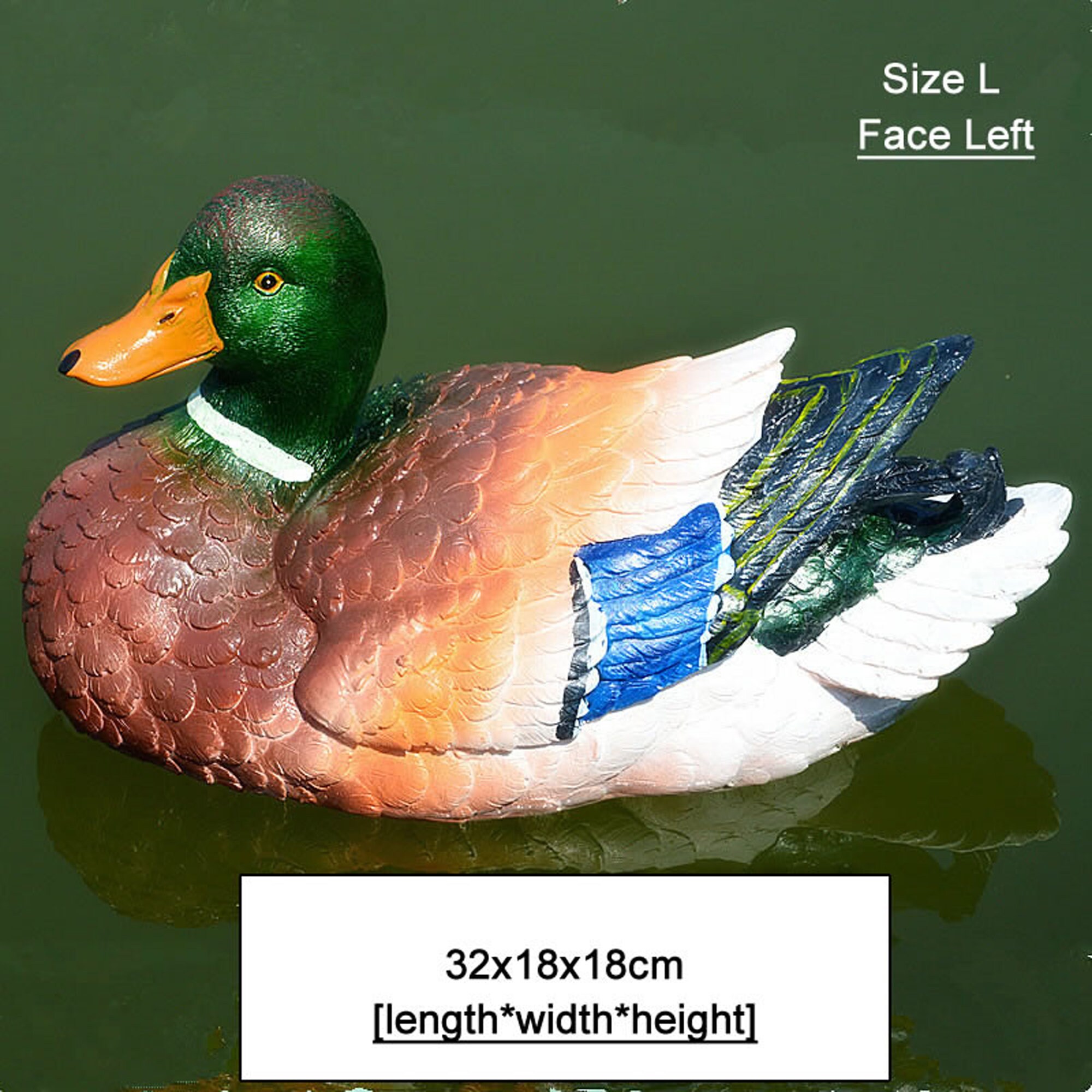Garden Statues Cute Resin Floating Duck Statue Outdoor Garden | Etsy