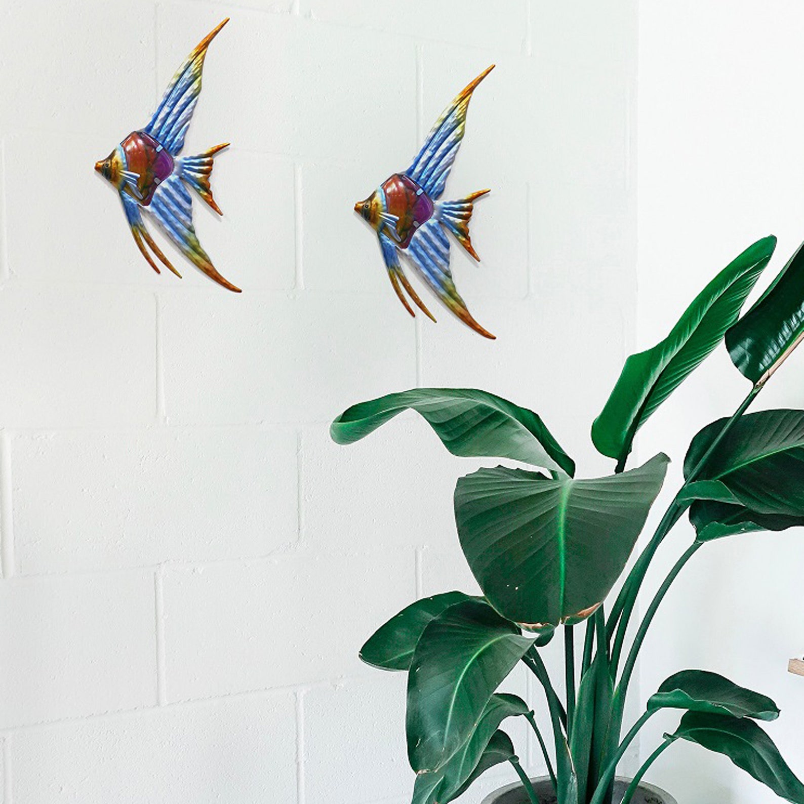 Metal Fish Wall Art Outdoor Decor Metal Art Ocean Fish Wall Etsy