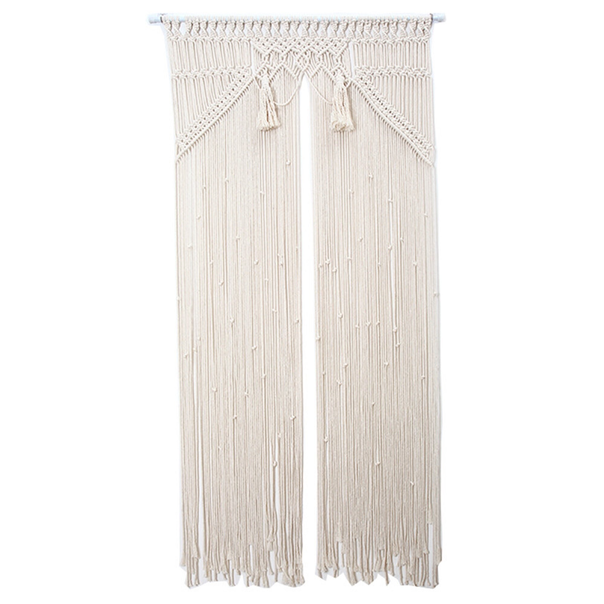 Macrame Curtain Panel for Doorway Window Handmade Woven Wall Etsy