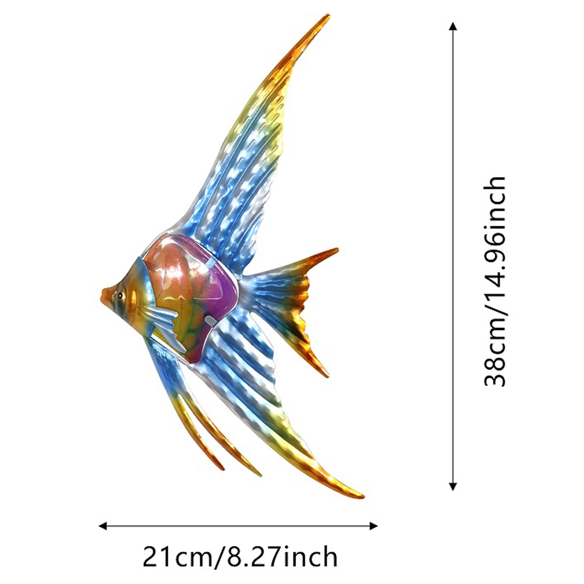 Metal Fish Wall Art Outdoor Decor Metal Art Ocean Fish Wall Etsy