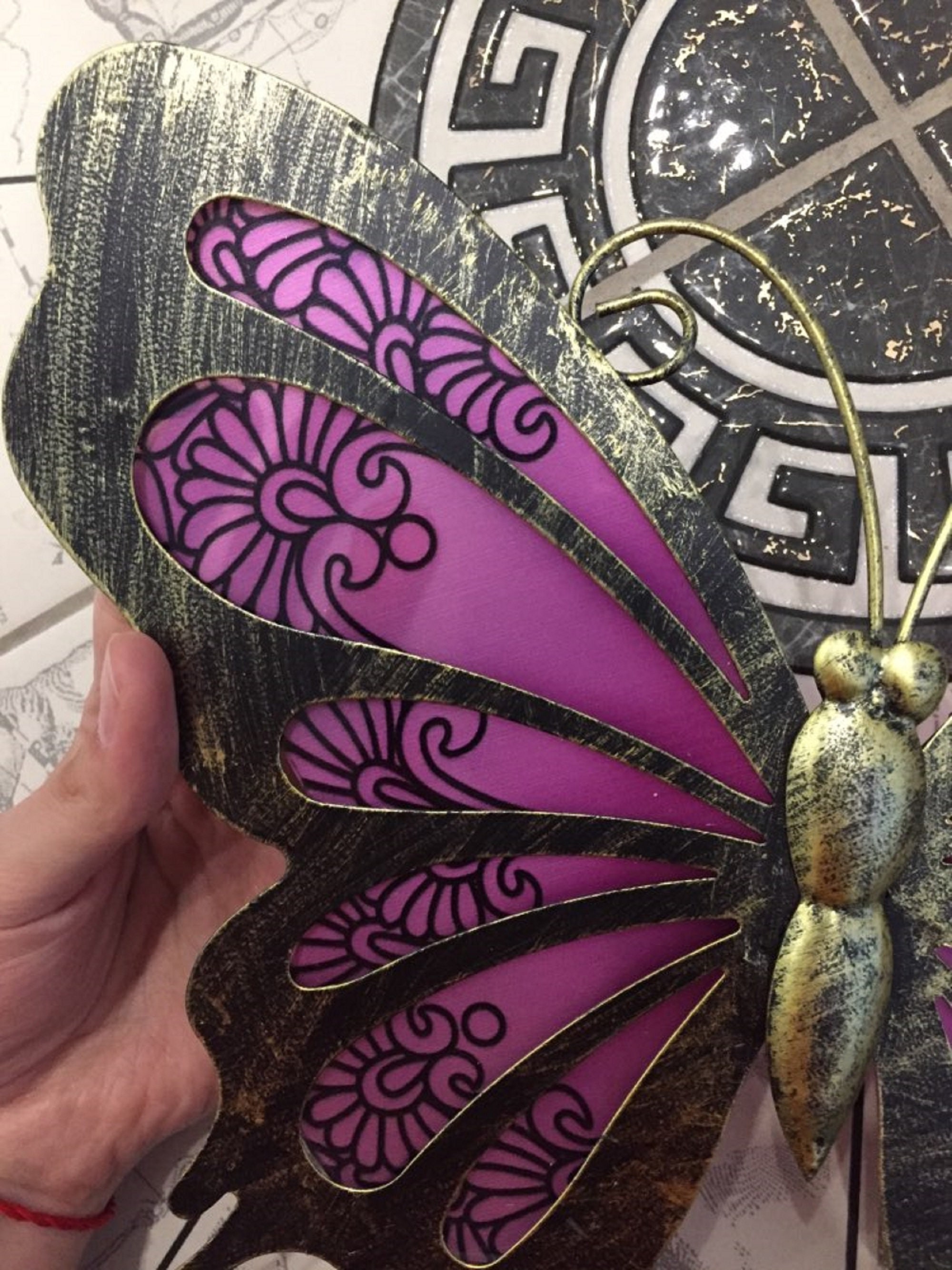 Metal Butterfly Wall Decor Outdoor Garden Fence Art Hanging | Etsy