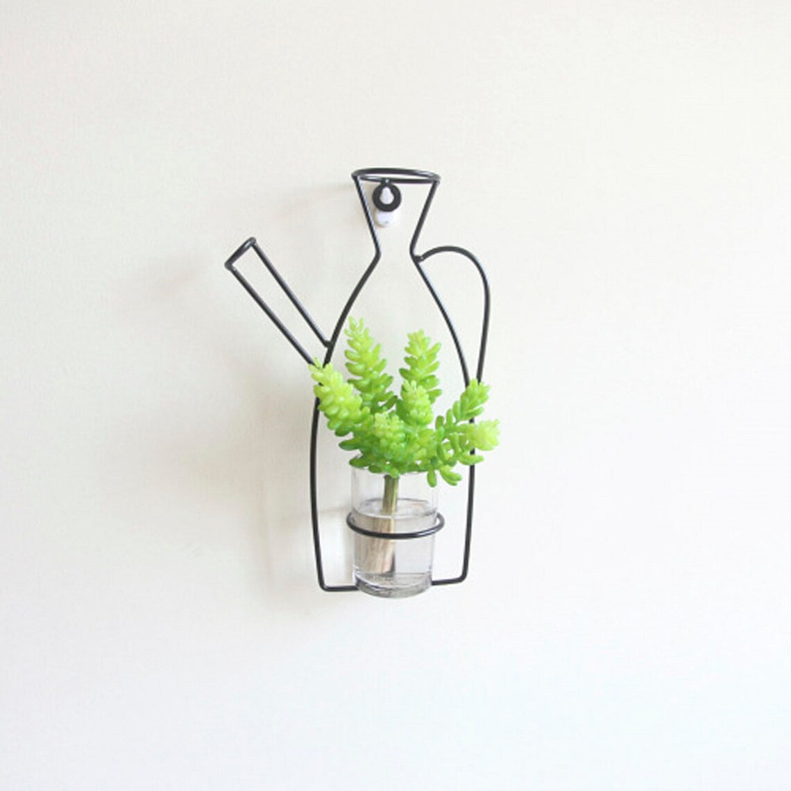 Iron Wall Hanging Vase Shelf Flower Pot Holder Home Storage Etsy