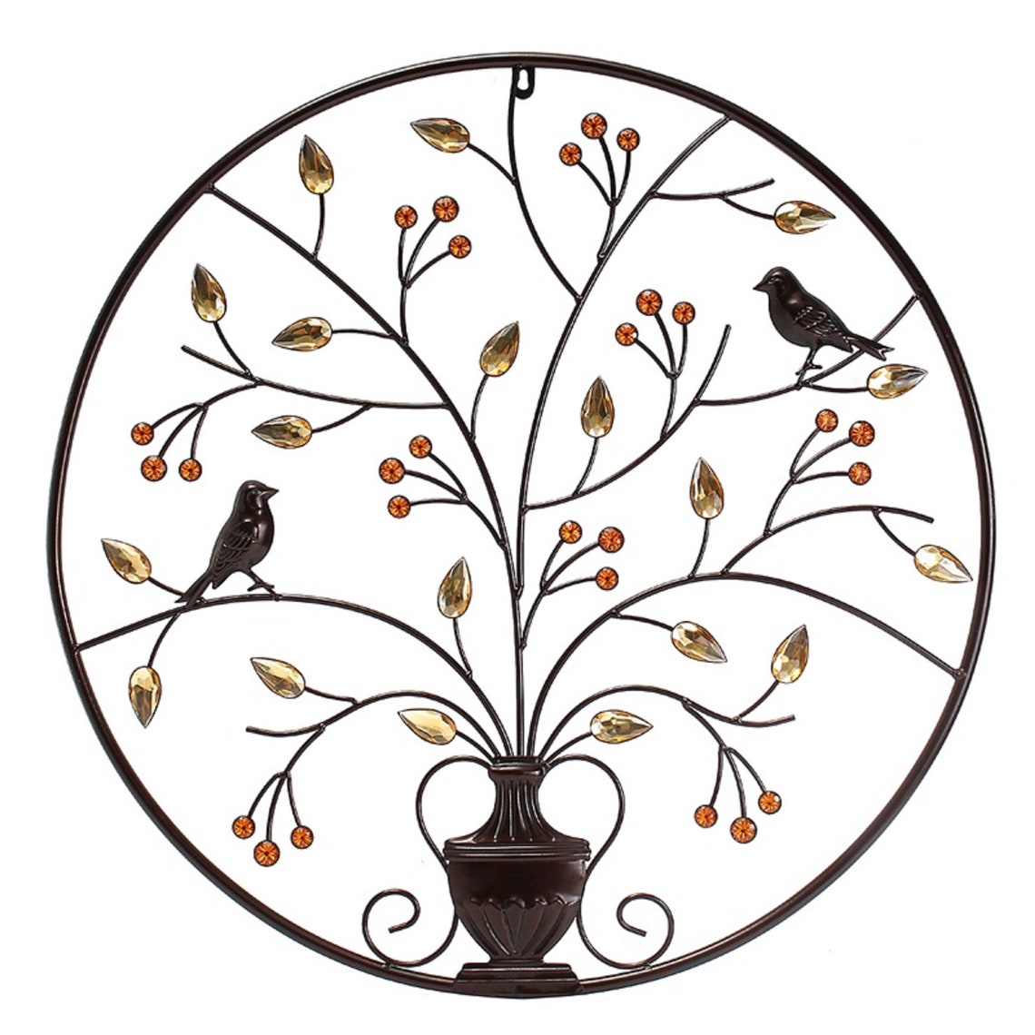 Iron Wall Sculptures Metal Round Wall Decor with Tree and Etsy