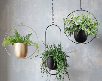 Hanging Planter Metal Plant Hanger. things to weld and sell online.