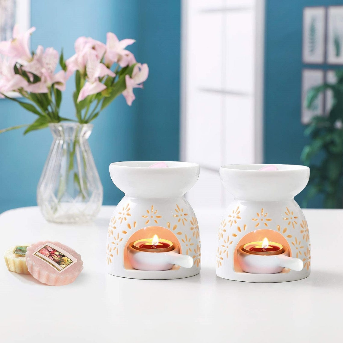 Ceramic Tea Light Holder Tealight Candle Holder Oil Burner Etsy
