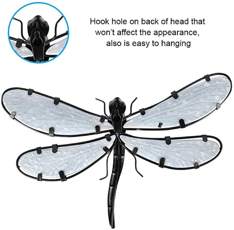 Metal Dragonfly Wall Decor Outdoor Garden Decorations Blue Etsy