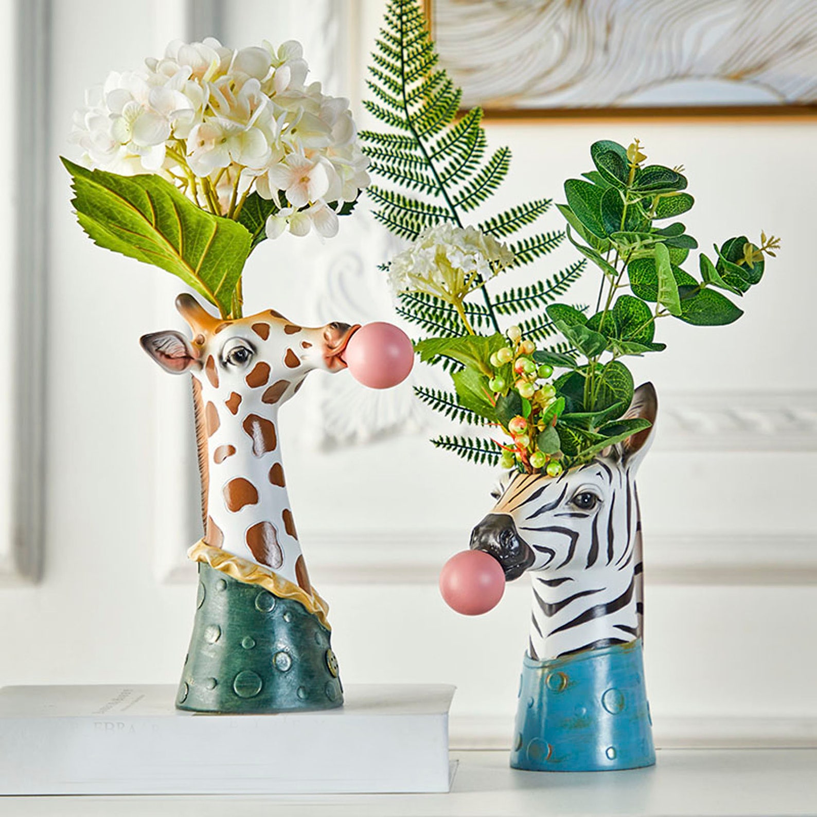 Creative Animal Head Shape Vases Planter Flower Vase Home Etsy