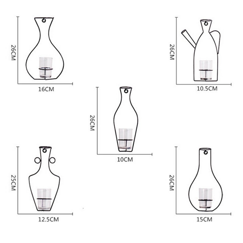 Iron Wall Hanging Vase Shelf Flower Pot Holder Home Storage Etsy