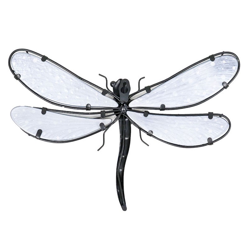 Metal Dragonfly Wall Decor Outdoor Garden Decorations Blue Etsy