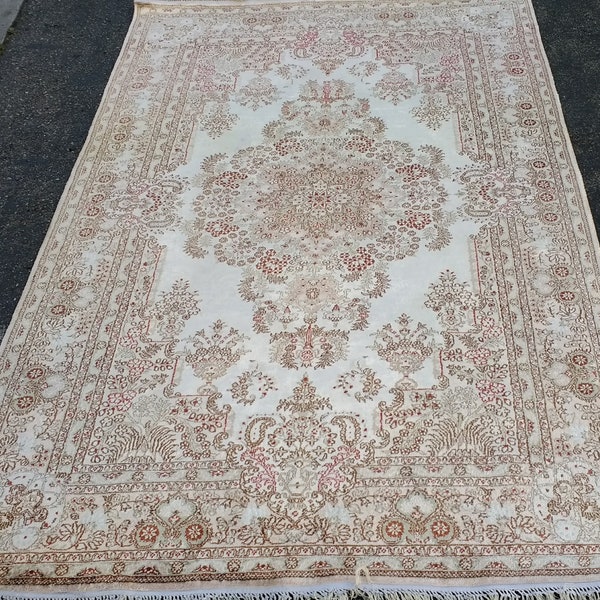5'2"x8' India Rug handwoven Art Silk Viscose Carpet 5x8