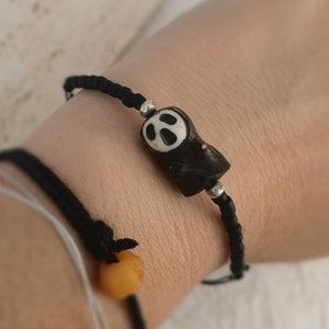 Cute Little Ghost bead string cord bracelet|amulet bracelets|Healing jewelry|mood bracelets|frendship bracelets|Halloween Gift