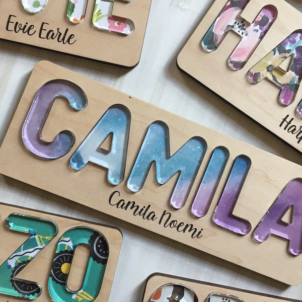 Custom Name Puzzle | Montessori Puzzle | Personalized Puzzle | Acrylic Name Puzzle | Acrylic Puzzle | Name Puzzle