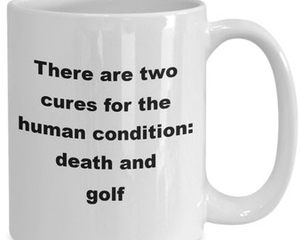 Goofy Golf Mug Coffee Cup, Golf Coffee Mug, Death Or Golf, Golf Gift Idea Funny For Golf Lover