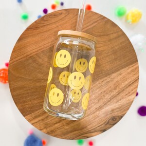 Smiley Face Cup, Smiley Face Coffee Cup, Smile Cup, Happy Face Cup, Glass Coffee Cup, Coffee Cup For A Friend, Coffee Gift For Friend