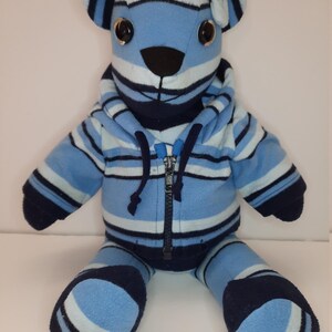 PDF Sewing pattern: Zip Hoody/Hoodie for 16-18" teddy bear, teddy bear clothes sewing pattern. Full size pattern pieces. A2115 bear. image 2