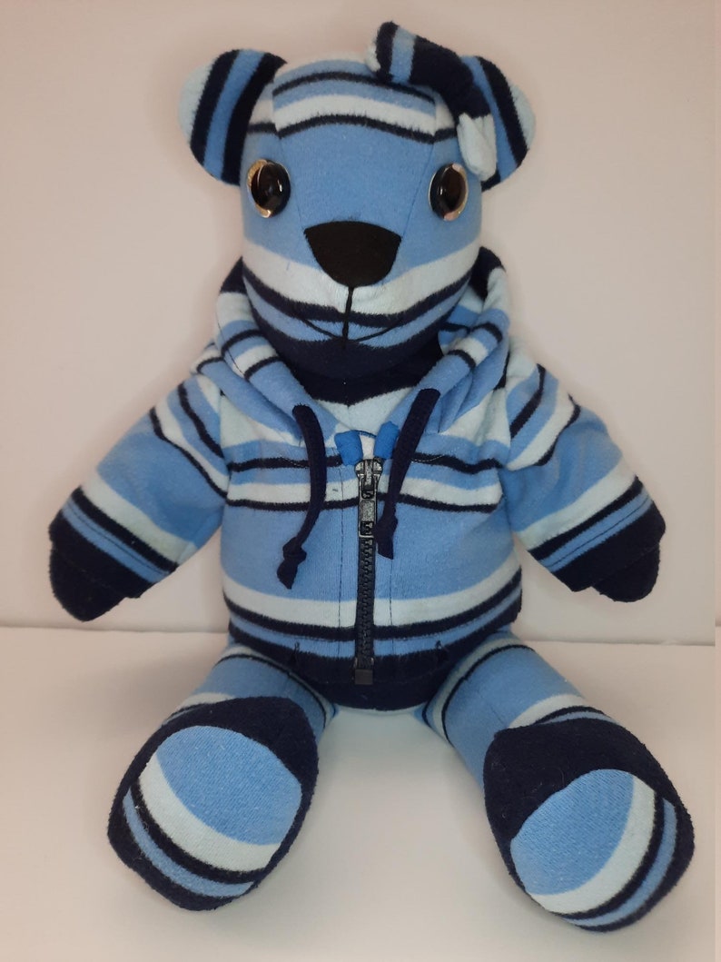 PDF Sewing pattern: Zip Hoody/Hoodie for 16-18" teddy bear, teddy bear clothes sewing pattern. Full size pattern pieces. A2115 bear. image 2