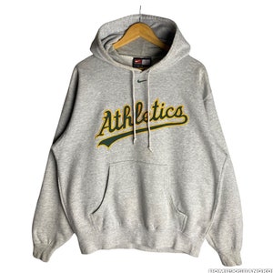 Rare!!Vintage 90s NIKE Authentic Big logo Center Logo Embroidered Hoodie, Excellent Condition Sweater Size M