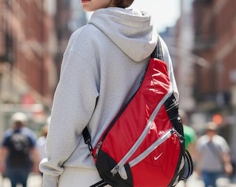 Rare!! Vintage NIKE Embroidered Swoosh Sling Bag Single Strap